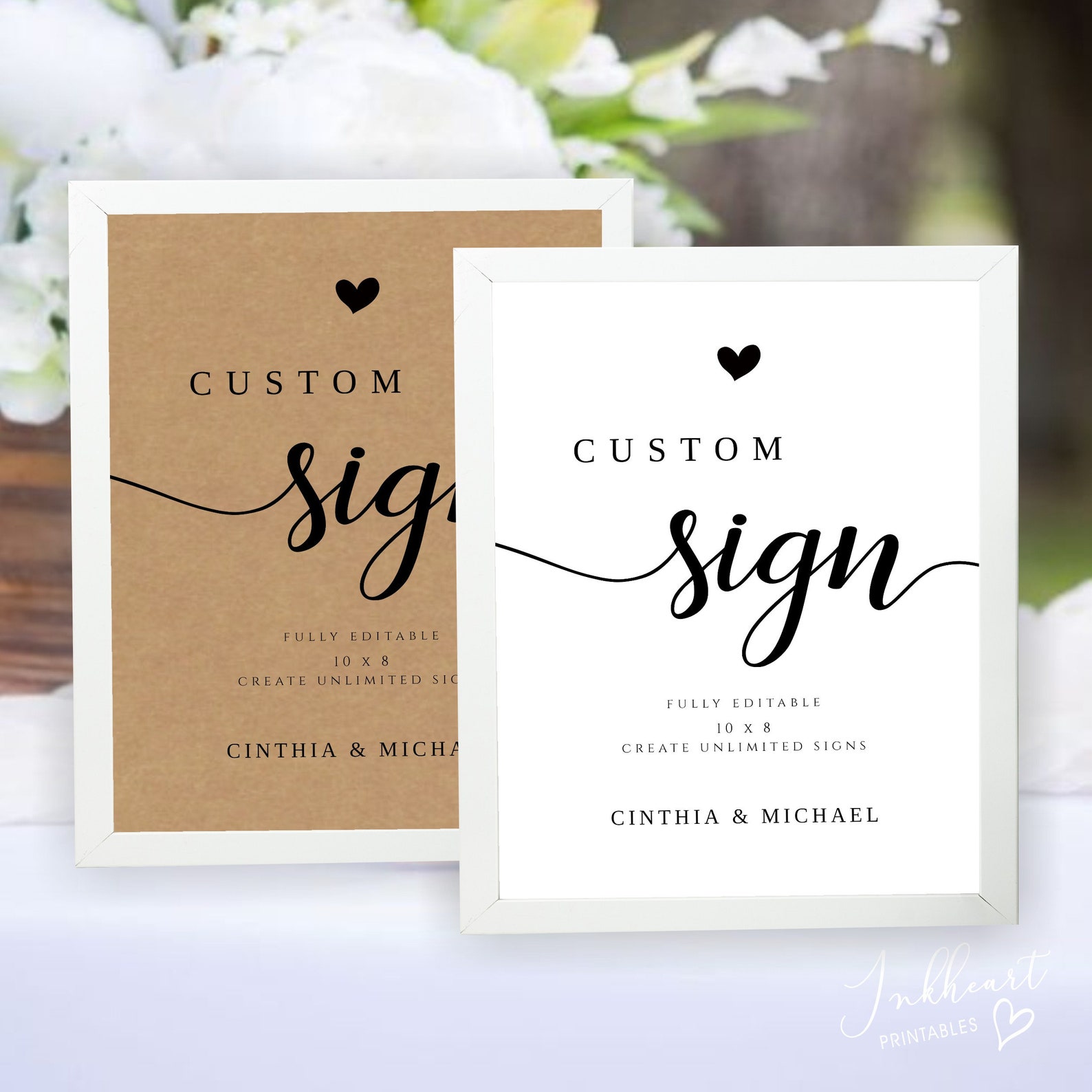 Printable Custom Sign Template, Custom Wedding Sign, Editable Sign ...