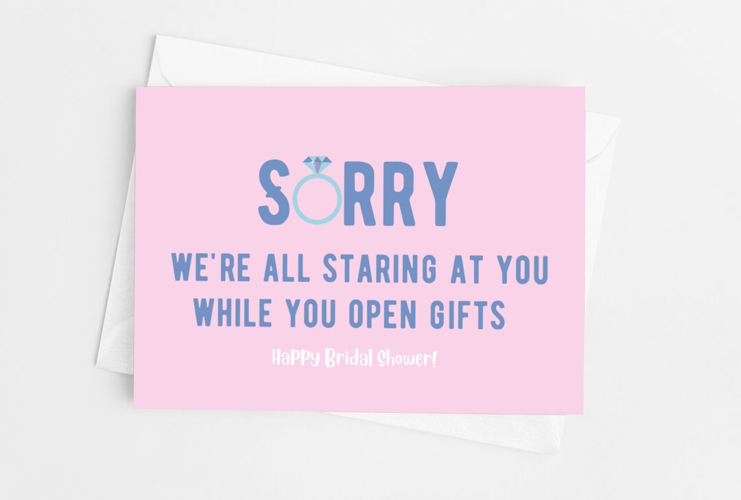 Funny Bridal Shower Card - Etsy