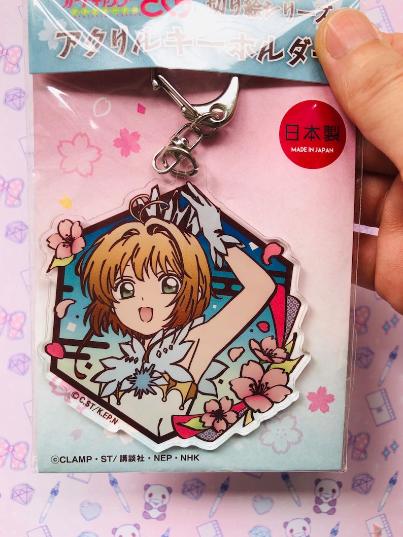 paper cutting art style card captors acrylic charm