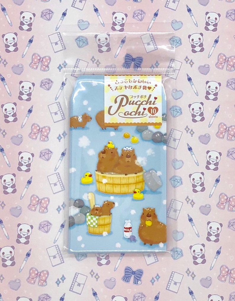 hot tub capybara paper bag