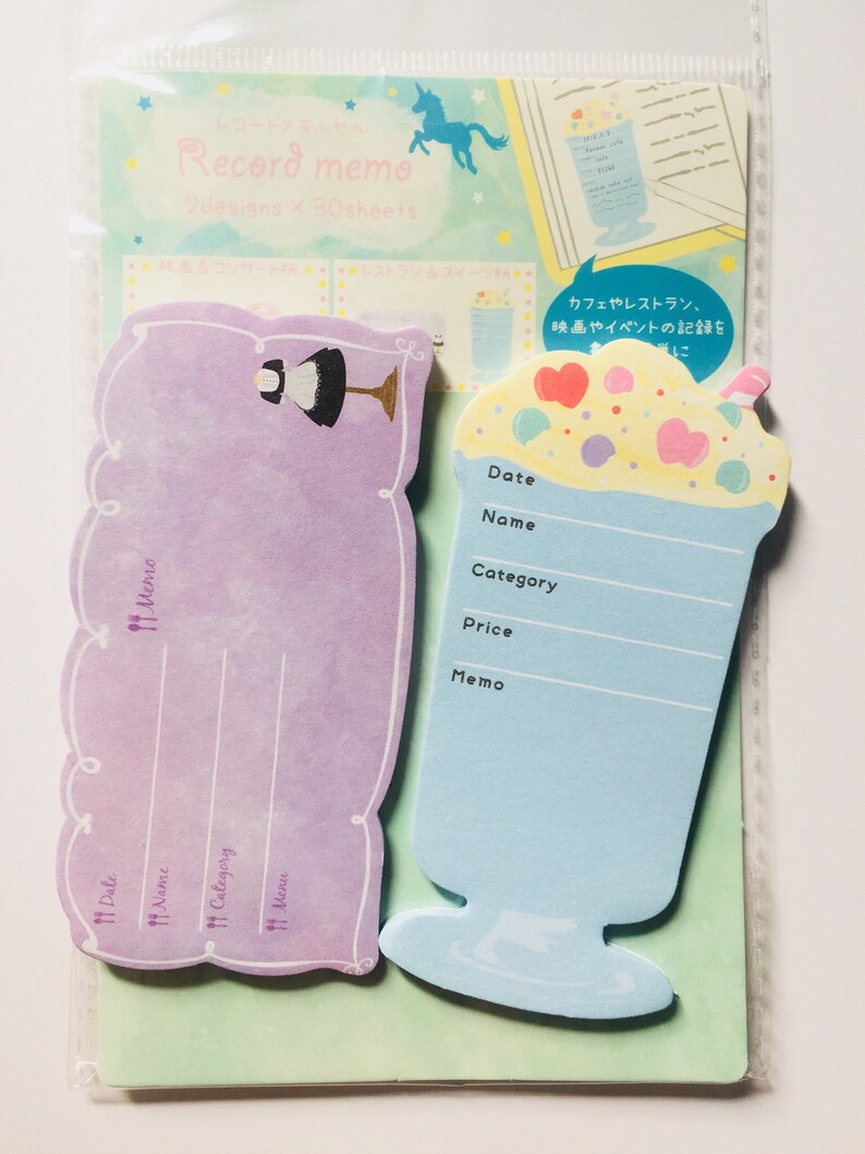 kawaii memo pad sundae,