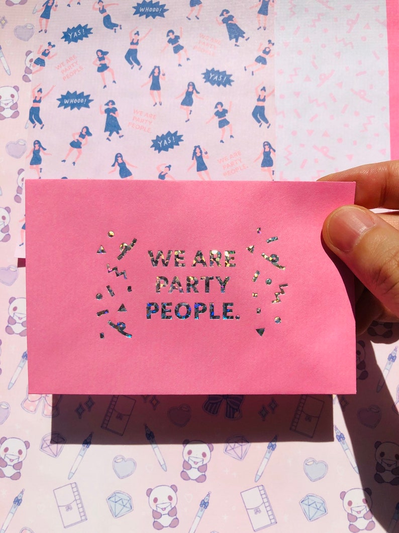 party people mini letter set