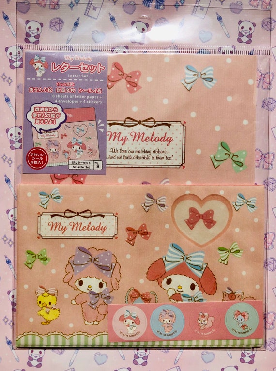 Daiso × SANRIO My Melody Kawaii Lovely Letter Set With Sticker Pink Japan New!
