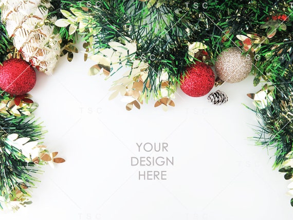 Christmas Holiday Styled Stock Photo  Red Green