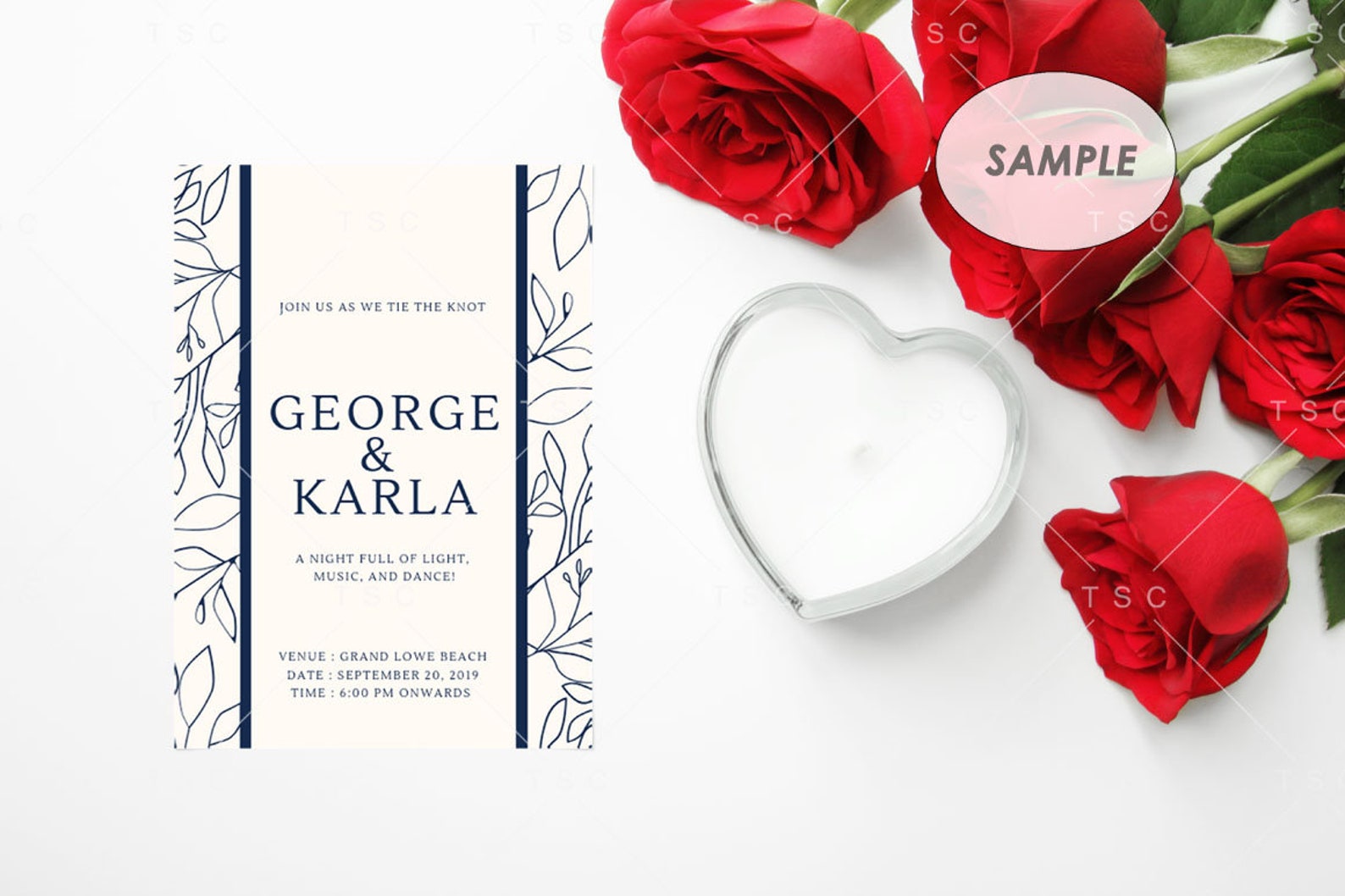 5x7 Card Mockup / Invitation Mockup / Save the date / Etsy