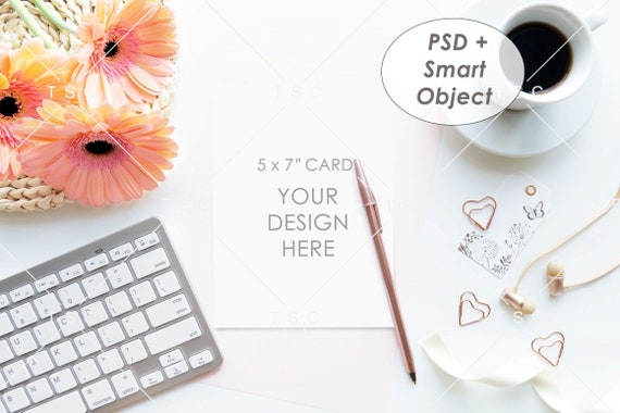 5 X 7 Card Mockup Save The Date Card Etsy