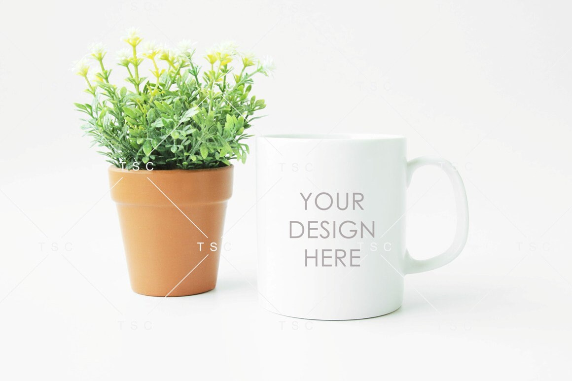 Blank White Mug Mockup White Mug Coffee Mug Styled Stock Etsy