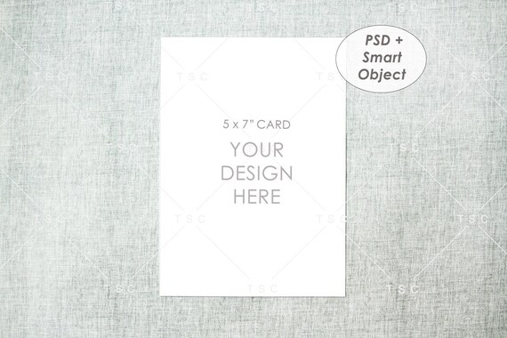 5 X 7 Card Mockup Save The Date Card Etsy