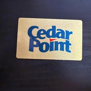 Cedar Fair Jaarpas Fysieke aluminiumkaart