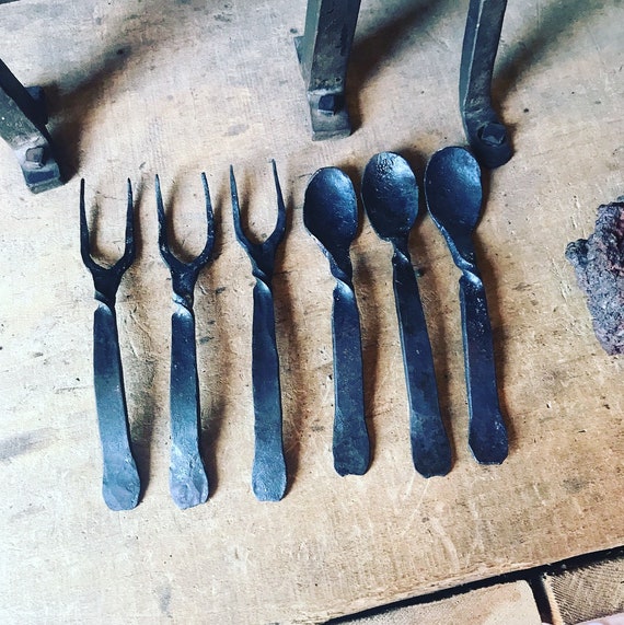 Forged fork and spoon