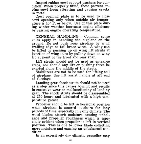 Owner S Manual For The Piper J3 Cub Plus Inspection Etsy