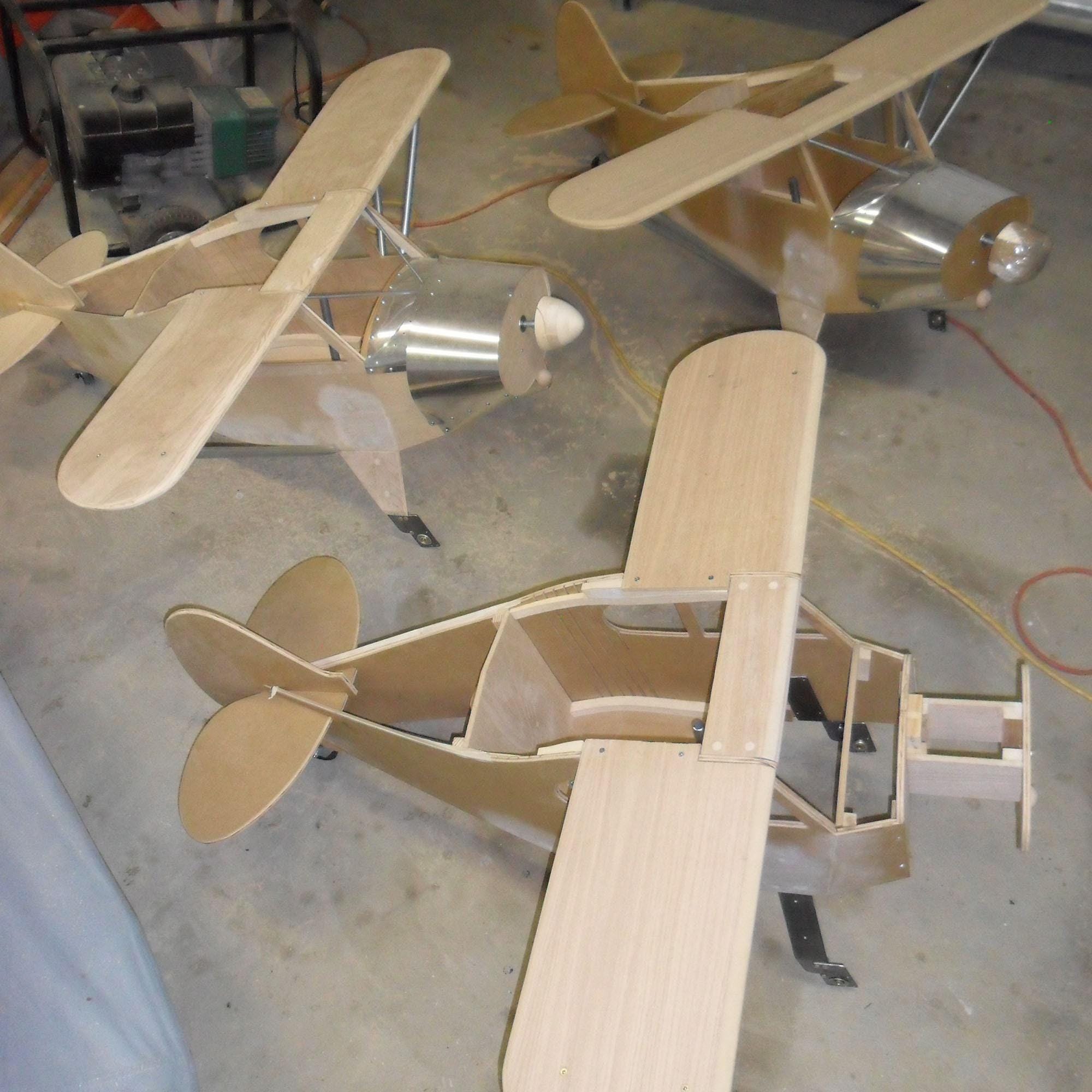 construction methods piper cub pedal plane