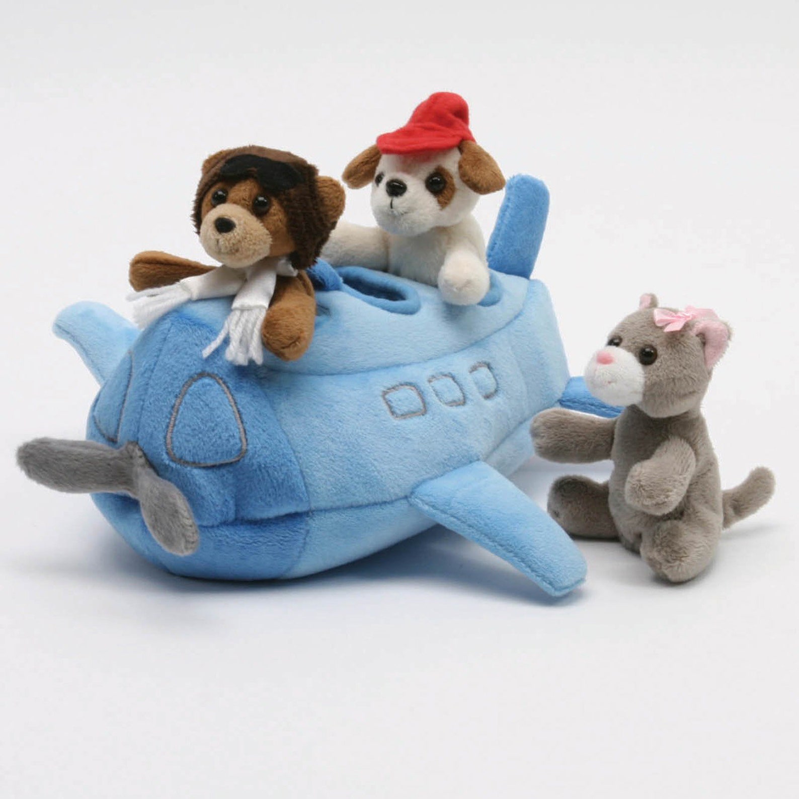 Airplane Plush Toy With Finger Puppet Flyers Etsy