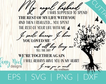 My Husband In Heaven Svg Etsy