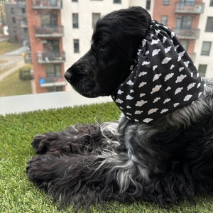 Cotton dog snood - Snoods for long-eared dogs - Ear protector - Dog snood - Dog ear cover - Cocker snood - Spaniel snood