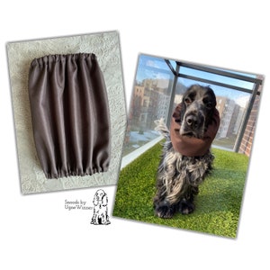 Dark brown thick waterproof snood - snoods for long-eared dogs - Ear protector - Dog snood - Snood - Waterproof dog snood - Dog ear cover