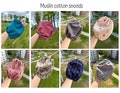 Cotton dog snood - muslin cotton snood - Snoods for long-eared dogs - Summer snood - Cocker Cavalier Basset Poodle Spaniel breathable snood product logo