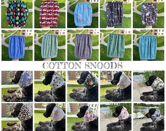 Cotton snoods - Snoods for long-eared dogs - Ear protector - Dog snood - Dog ear cover - Cocker spaniel snood - breathable summer snood