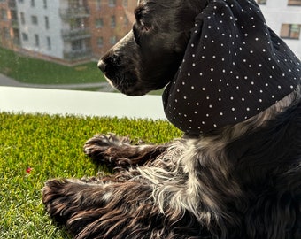 Cotton dog snood - muslin cotton snood - Snoods for long-eared dogs - Summer snood - Cocker Cavalier Basset Poodle Spaniel snood
