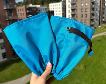 Aqua blaue wasserdichte Hunde Bein Snoods - Set von 2 Leggings - Hunde Bein Wraps - Hunde Bein Over - Hunde Bein Schützer