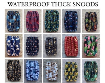 Waterproof thick snood - 46 patterns available - Waterproof dog snood - Cocker cavalier basset poodle setter snood - spaniel snood