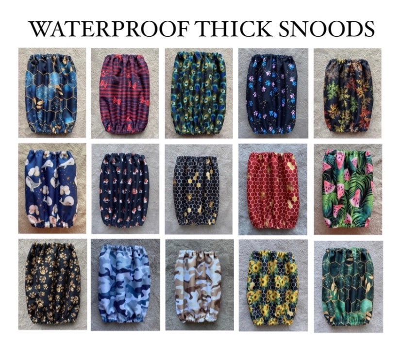 Waterproof thick snood - 46 patterns available - Waterproof dog snood - Cocker cavalier basset poodle setter snood - spaniel snood