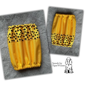 Yellow waterproof thick snood - Dog snood - Waterproof dog snood - Cocker cavalier basset poodle setter snood - spaniel snood
