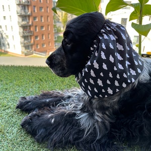 Cotton dog snood - Snoods for long-eared dogs - Ear protector - Dog snood - Dog ear cover - Cocker snood - Spaniel snood