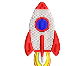 Machine Embroidery Designs rocket 38mm x 80mm download file .dst .hus .pes .exp .vip .xxx .jef