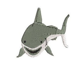 Cute Shark Baby Machine Embroidery Design Instant Digital Download File