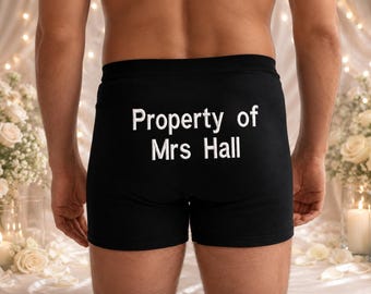 Personalised Best Man Boxer Shorts, Wedding Gift for Best Man, Embroidered married Underwear, Wedding Party Gift, Wedding Night Boxers