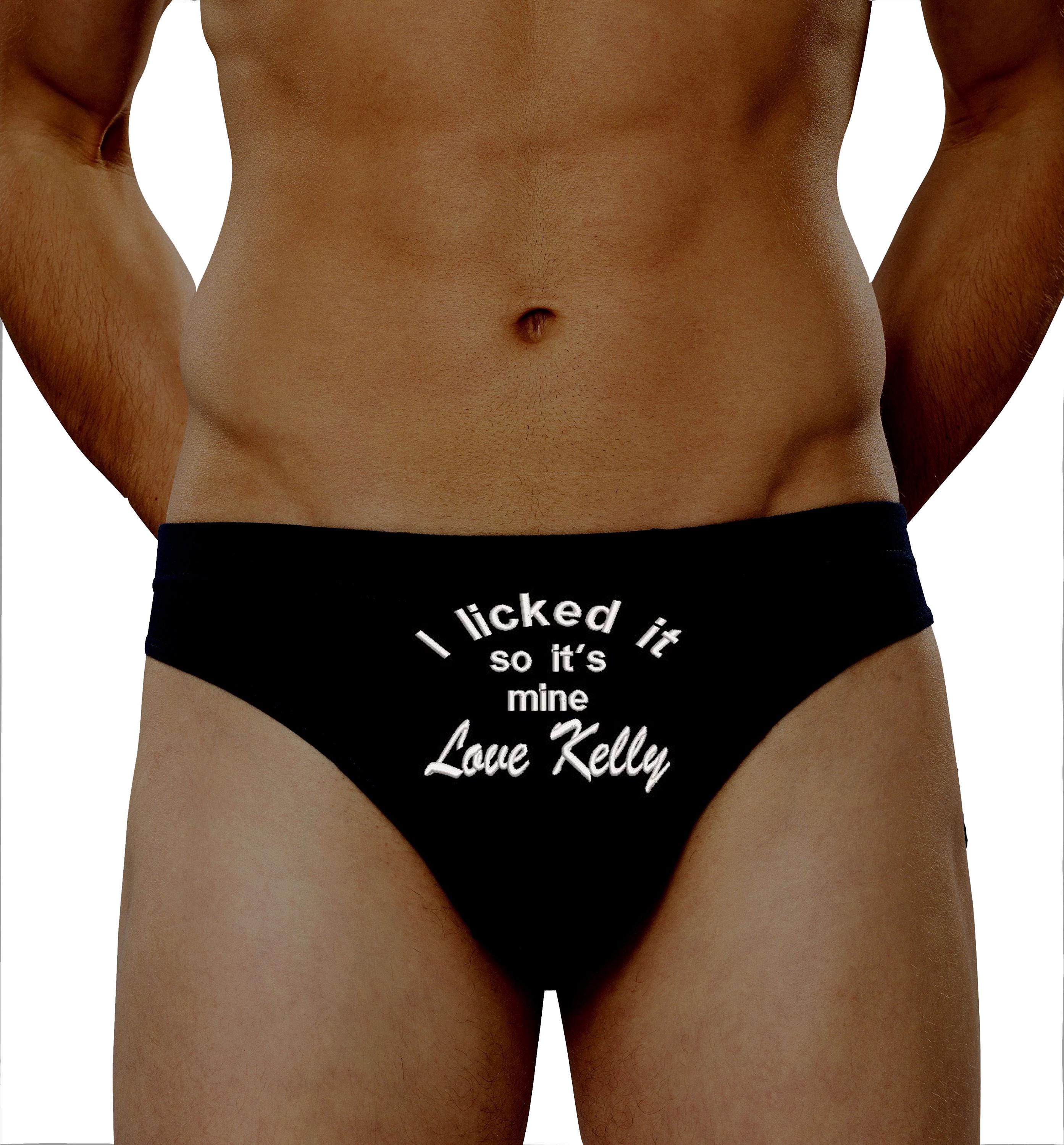 Personalised pants briefs Valentines wedding anniversary cotton gifts presents husband hubby underwear high quality keepsake I licked it