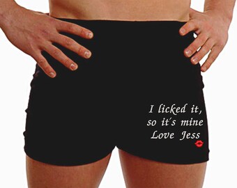 Cuecas boxer personalizadas, presentes de algodão para o Dia dos Namorados, casamentos e aniversários, para marido e mulher, produtos de alta qualidade para os lábios.