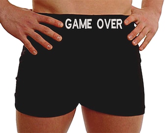 Personalised boxer shorts Valentines custom waistband any text gifts presents husband underwear design products embroidered stitching men