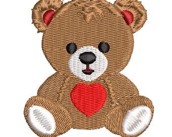 Machine Embroidery Designs Teddy heart 60mm x 66mm download file .dst .hus .pes .exp .vip .xxx .jef