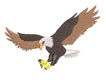 Machine Embroidery Designs Eagle 95mm x 63mm download file .dst .hus .pes .exp .vip .xxx .jef