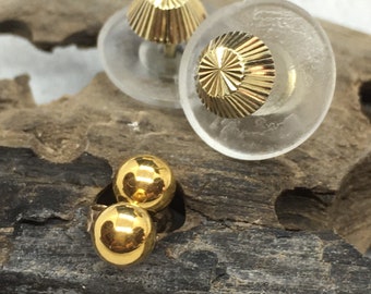 9ct YELLOW GOLD EARRING EAR STUDS 4mm CUP PEG /& POST JEWELLERY MAKING