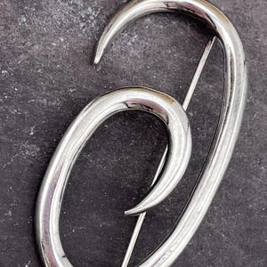 sterling silver swirl brooch pin