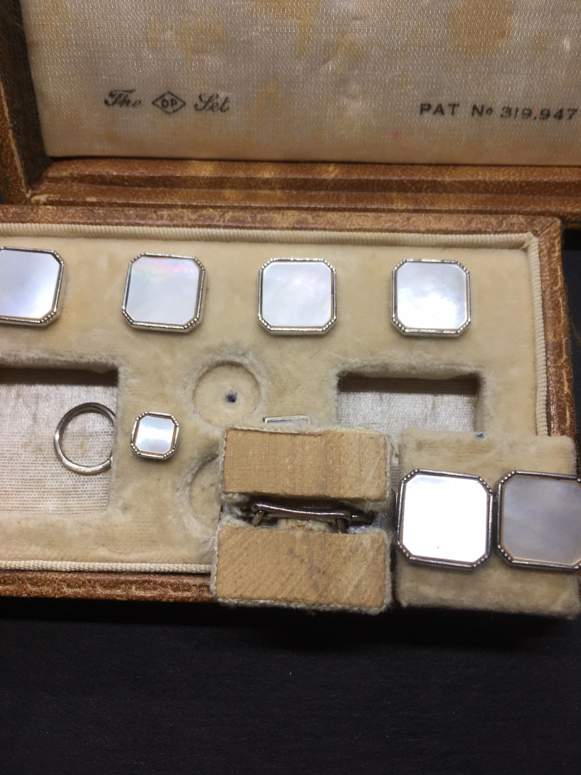 1930s Vintage Boxed Shirt Buttons and Cufflinks Silver and | Etsy