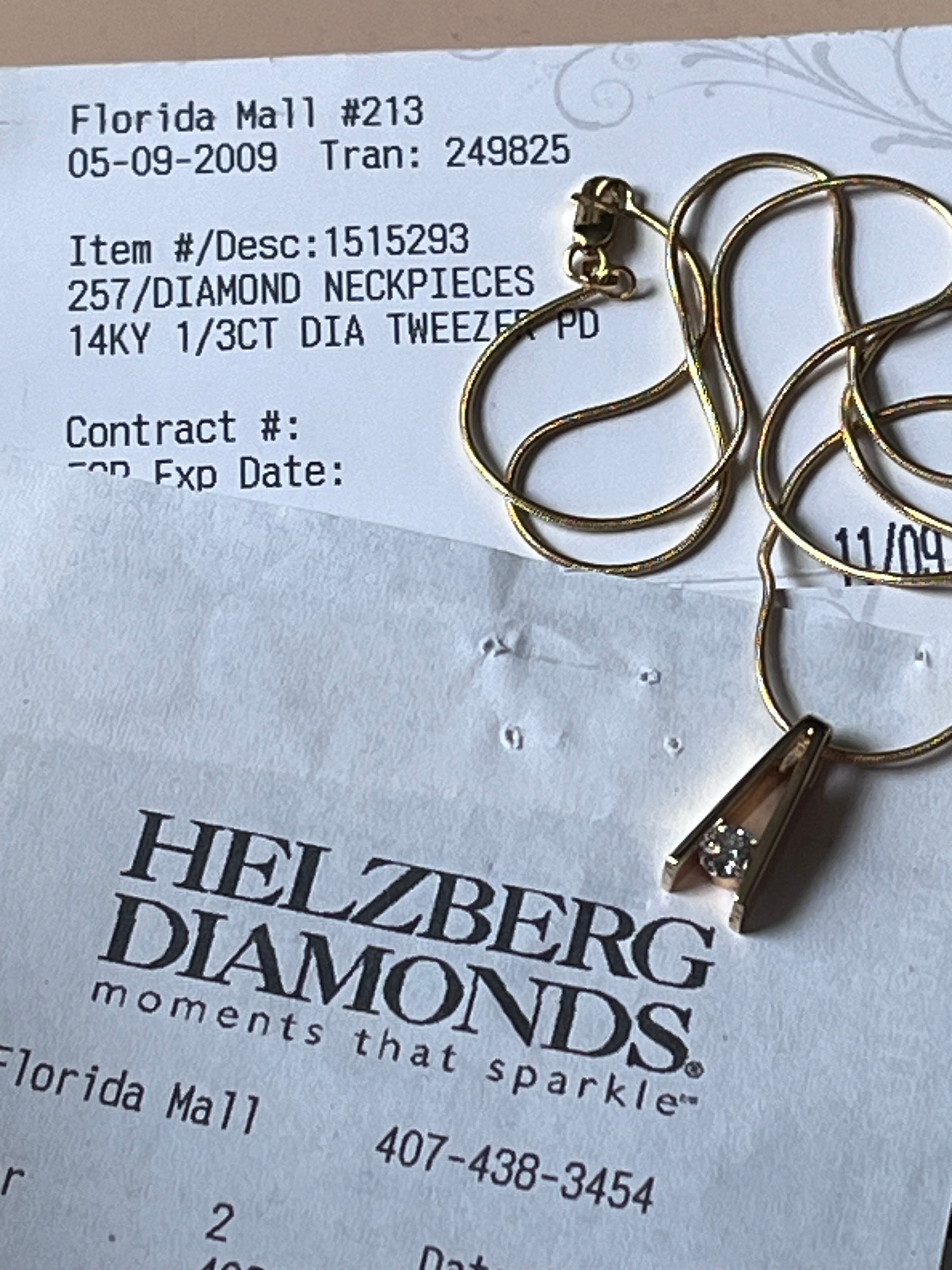 Helzberg Diamond 14ct Pendant Necklace Etsy Australia