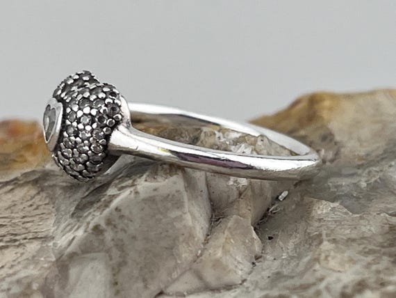 Pandora Bubble Heart Ring Size Uk L USA 5.75 - Etsy