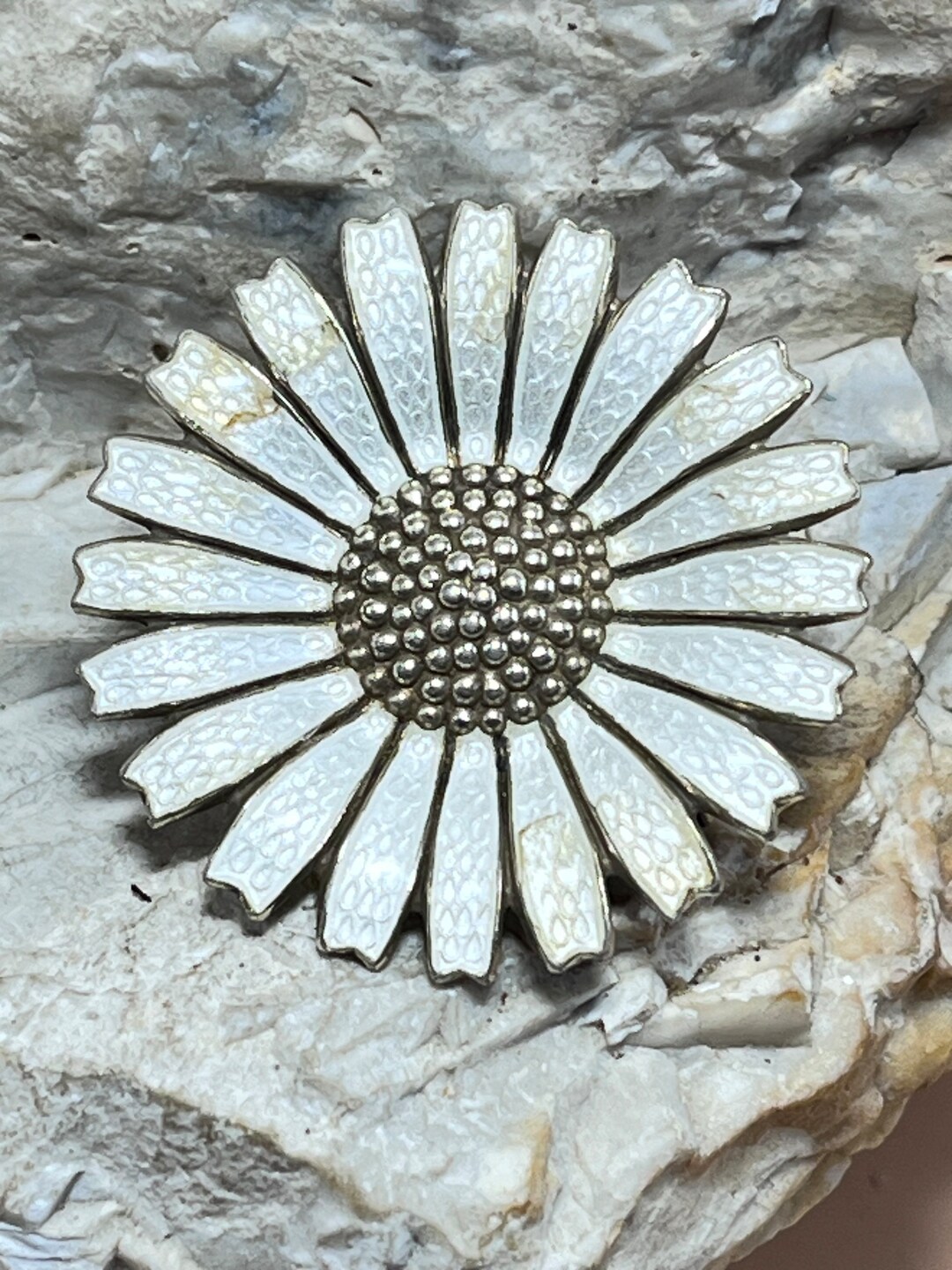 Denmark Anton Michelsen Daisy Brooch Vintage Anton Michelsen