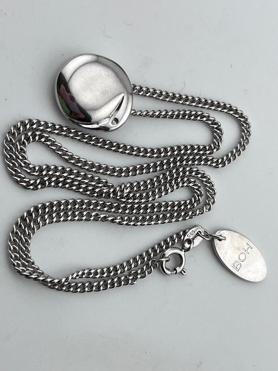solid silver captive pendant necklace 45cm BOH - image 10