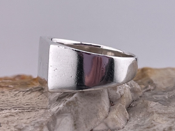 Vintage Silver Signet Ring Size Uk M1/2 USA 6.5 - Etsy