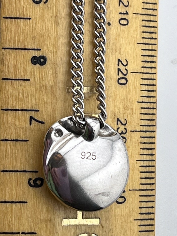 solid silver captive pendant necklace 45cm BOH - image 7