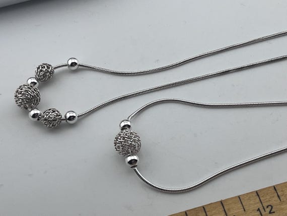 solid silver snake chain necklace and bracelet wi… - image 7