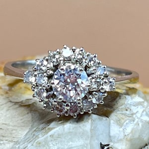 Gecertificeerde Koh-i-Noor onberispelijke diamanten ring uit 1976, maat VK P1/2 VS 8