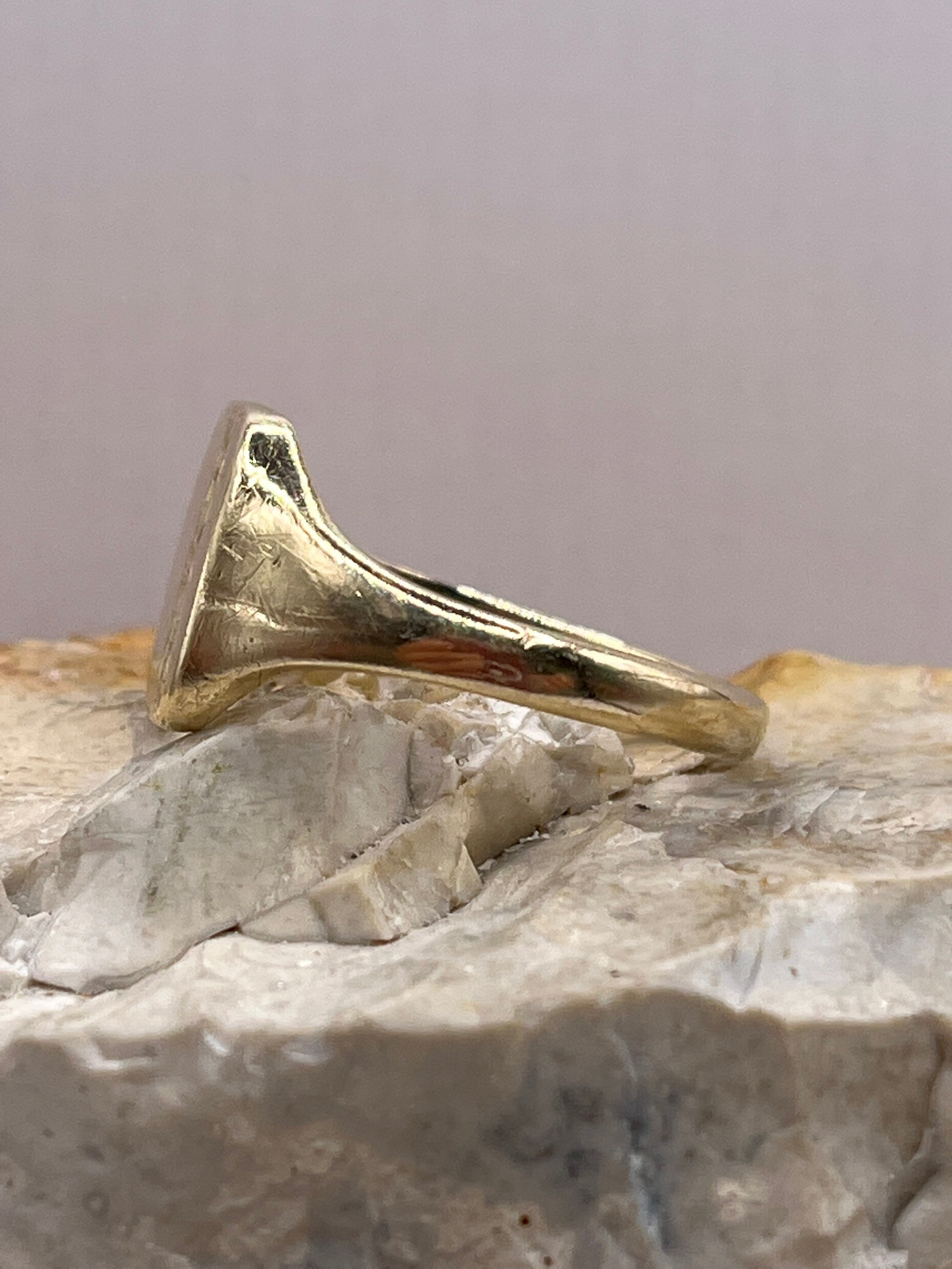 Vintage 9ct Gold Large Signet Ring Size Uky1/2 Usa12.25 - Etsy