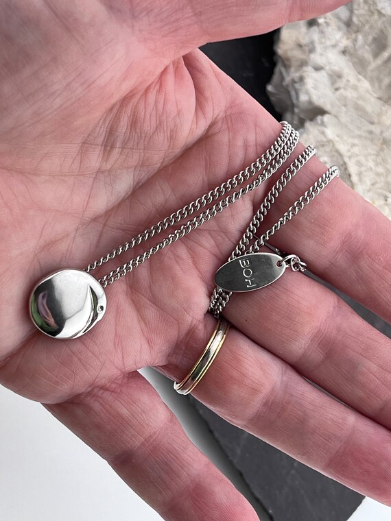 solid silver captive pendant necklace 45cm BOH - image 9