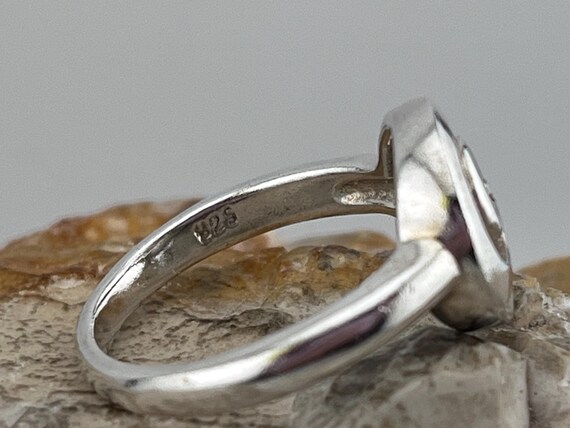 solid silver spiral front ring size uk P USA 7.5 - image 3